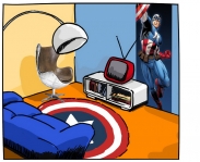 Фотошпалери  Komar  1-431 Captain America, фото 0