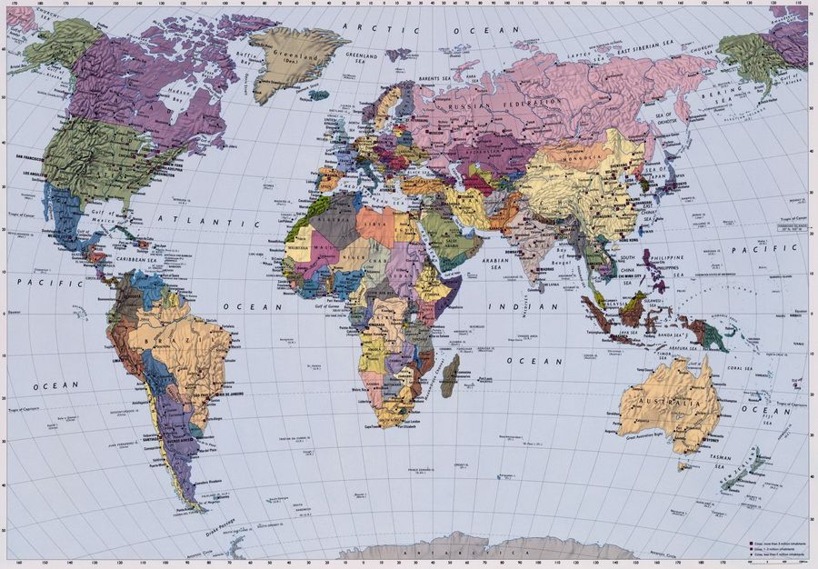 фотообои карта мира цена
